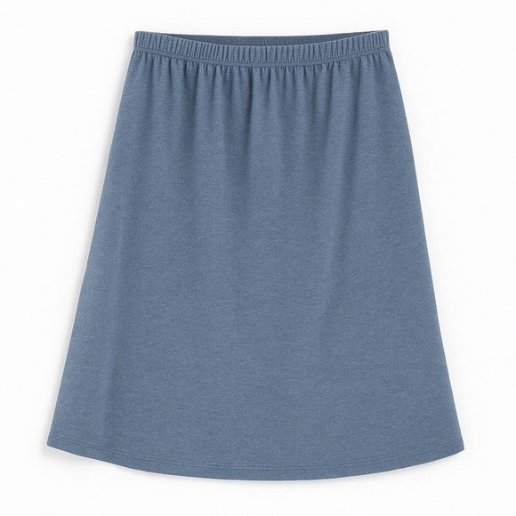 Heather Blue Pull On Skirt - Picture 1 of 3